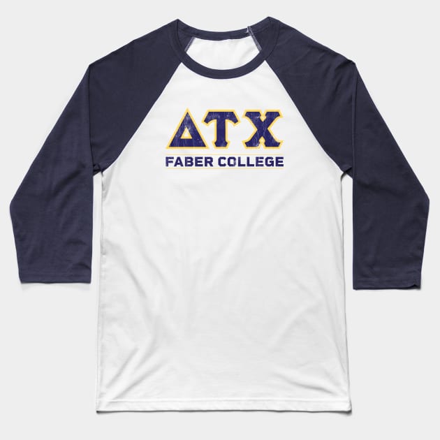 Delta Tau Chi - Faber College Baseball T-Shirt by Wright Art
